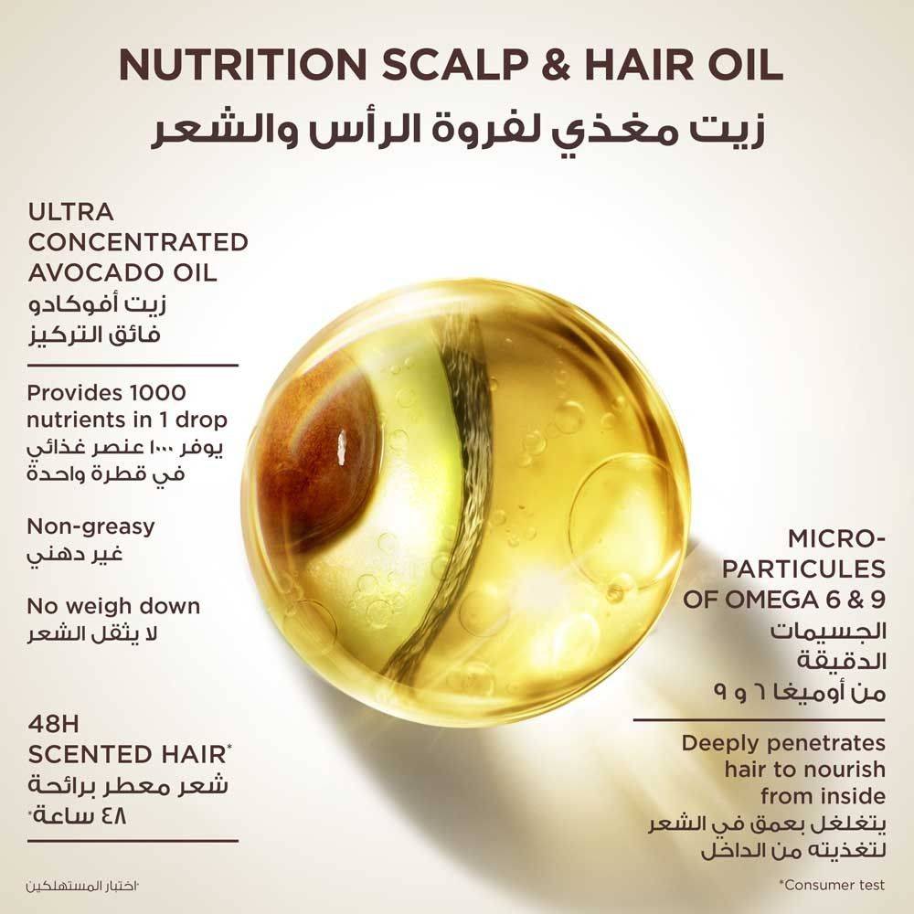 Garnier Ultra Doux Pure Avocado Hair Nourishing Oil for Hair and Scalp - 120ml
