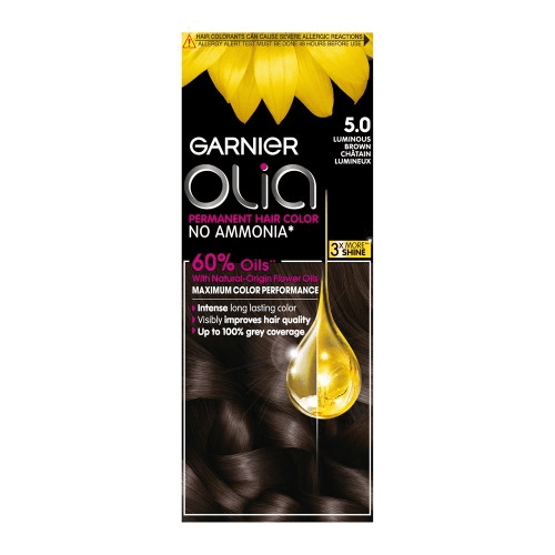 Garnier Olia No Ammonia Permanent Hair Color - Luminous Brown