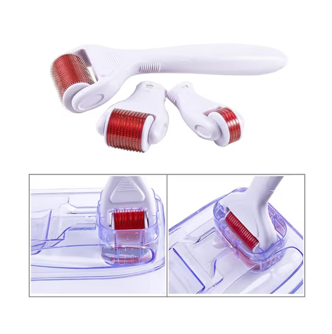 مجموعة ديرما رولر 4 في 1 للعناية بالبشرة