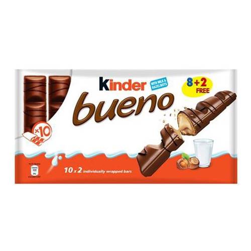 كيندر بوينو (8 قطع + 2 مجانا) 430 غم