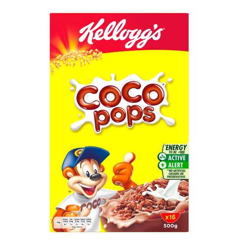 KELLOGGS COCOPOPS CHOCOLATE RICE 500GM