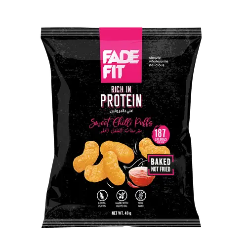 فيد فت مقرمشات البروتين بنكهه الفلفل الحلو 40غ