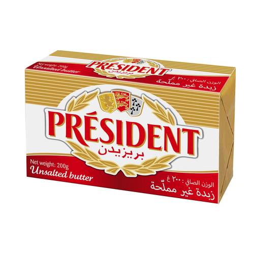 بريزيدن زبدة غير مملحة 200 جم