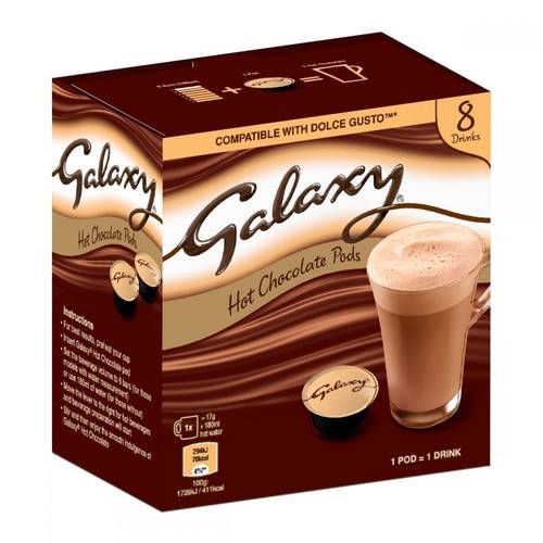 GALAXY HOT CHOCOLATE PODS 8X17G