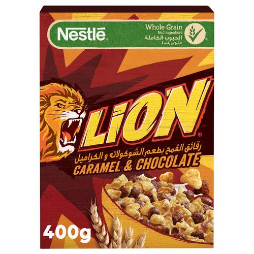 NESTLE LION CHOCOLATE & CARAMEL CEREAL 400GM