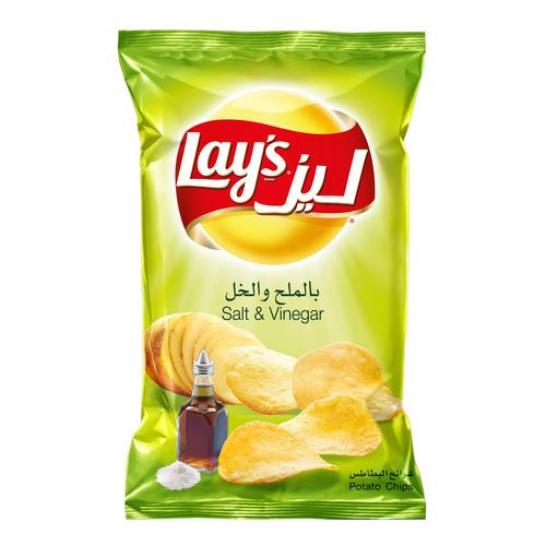 ليز شيبس بنكهه الخل و الملح 160غ