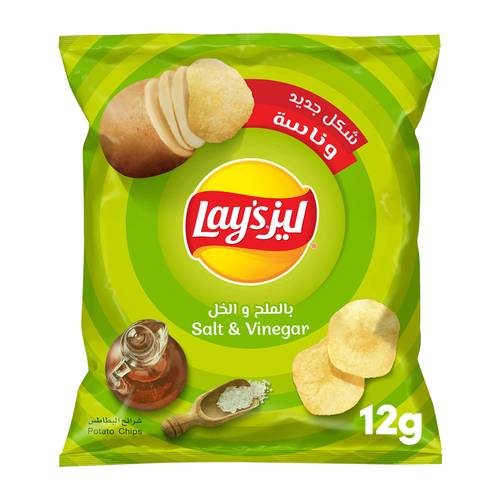 ليز شيبس بالملح و الخل 12غ