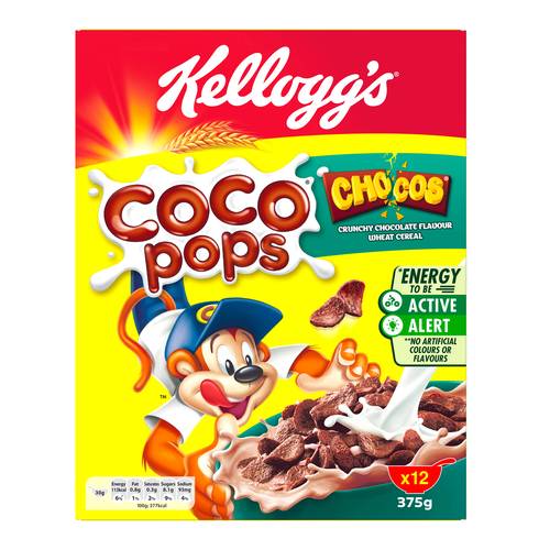 COCOPOPS CHOCO 18*375GM 10%D