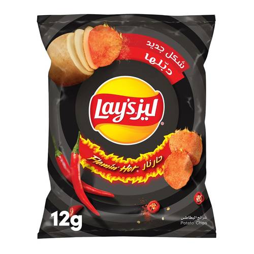 ليز شيبس حار نار 12غ