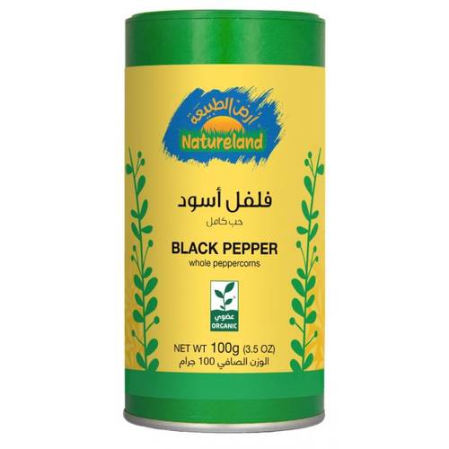 ارض الطبيعه فلفل اسود حب كامل 100غ