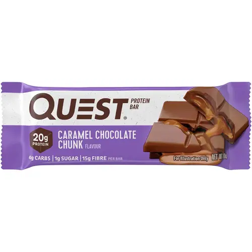 QUEST CARAMEL CHOCOLATE CHUNK PROTEIN BAR 60G