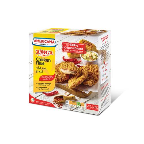 Americana Zings Hot And Crunchy Chicken Fillet 420 g