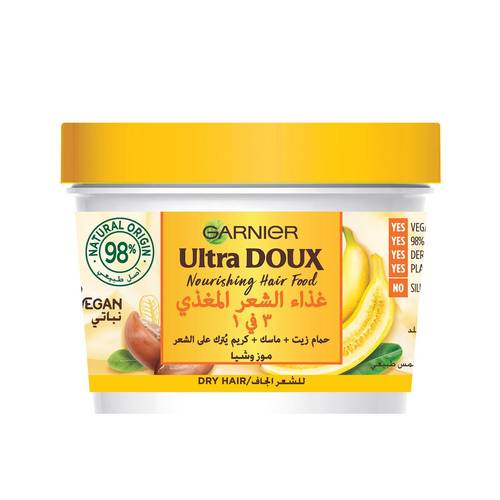 غارنييه ألترا دو غذاء الشعر المغذي  موز 390 مل