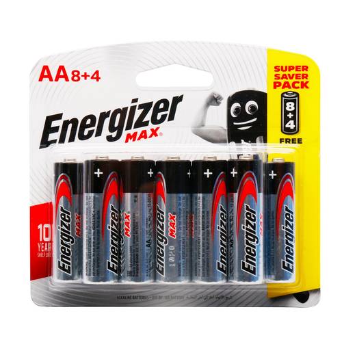 إنرجايزر بطاريات AA 8+4