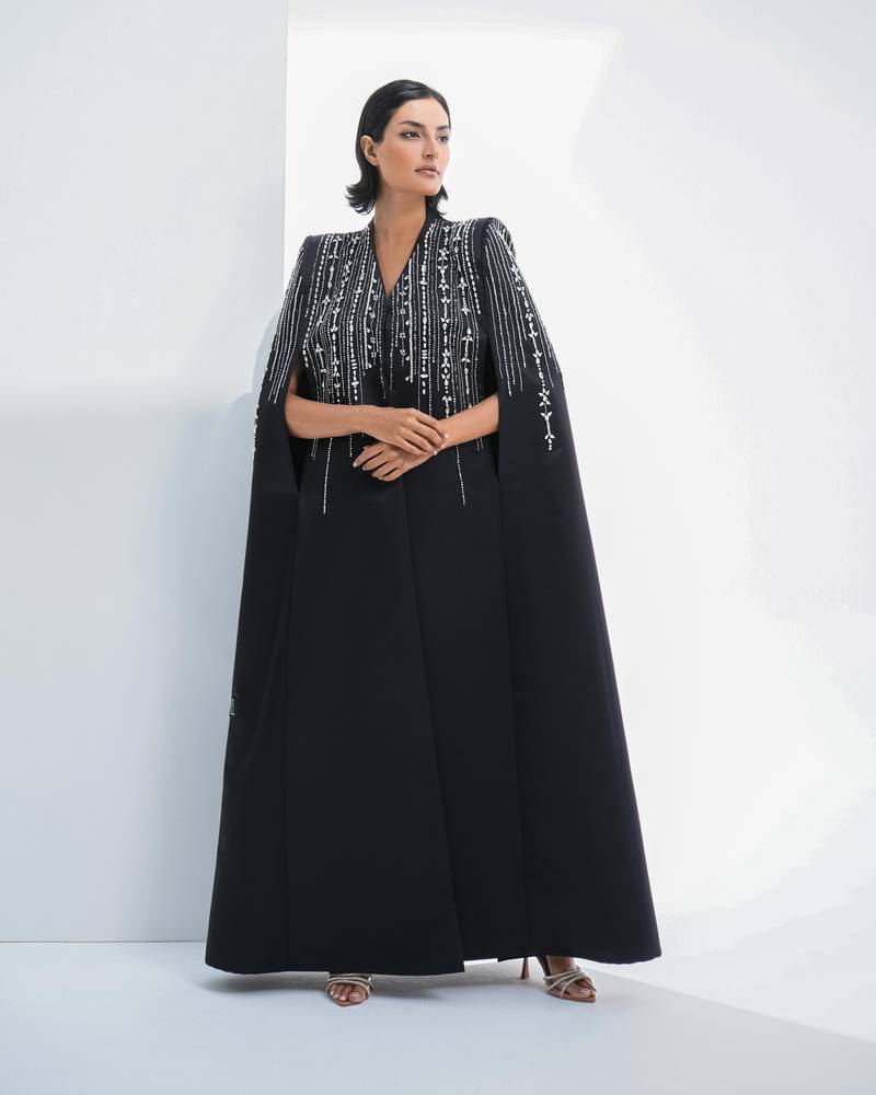 عباية كايب سهرة فاخره مزينة بقطع الكريستال