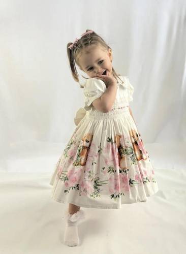 فستان بطبعه دب   beaukid