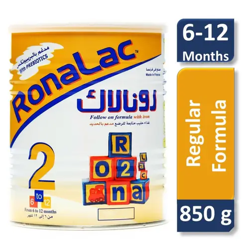 رونالاك، حليب أطفال رقم 2 من عمر 6-12 شهر - 850 جم