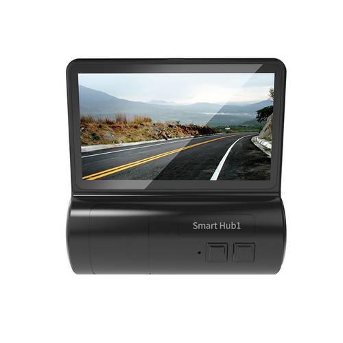 كاميرا داش كام عدستين اماميه وخلفيه بدقة تصوير 4K، تسجيل 24 ساعة، تعمل بالواي فاي