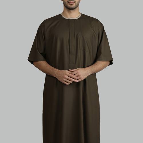 جلابية نوم مقاس خاص (بني)