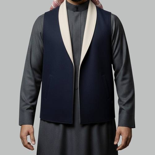 صديري - دبل فيس (كحلي/بيج)