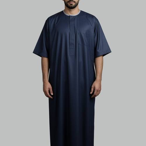 جلابية نوم مقاس خاص (كحلي)