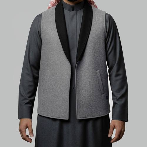 صديري - دبل فيس (أسود/رمادي)