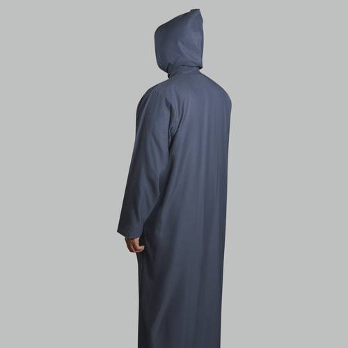  جلابية شتوية طاقيه (ازرق غامق)