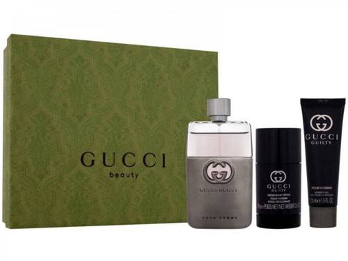 طقم غوتشي بيوتي عطر غوتشي قيلتي أودي تواليت ٩٠ مل  + ديودرنت ستيك ٧٥ مل  + جل استحمام ٥٠ مل  رجالي