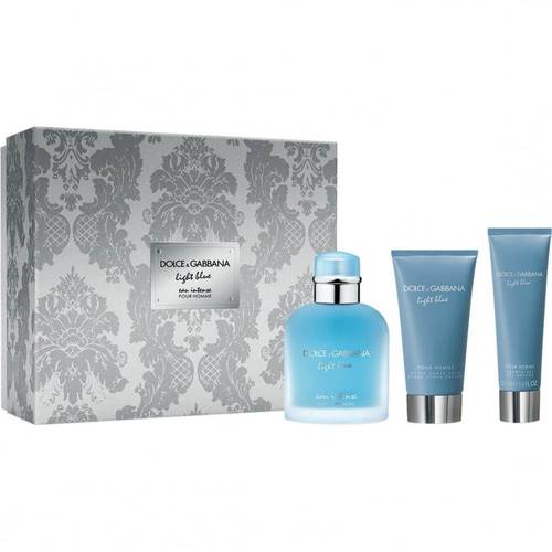 طقم دولتشي اند غابانا لايت بلو انتنس عطر أودي بيرفيوم ١٠٠ مل + جل استحمام ٥٠ مل + افتر شيف ٧٥ مل  