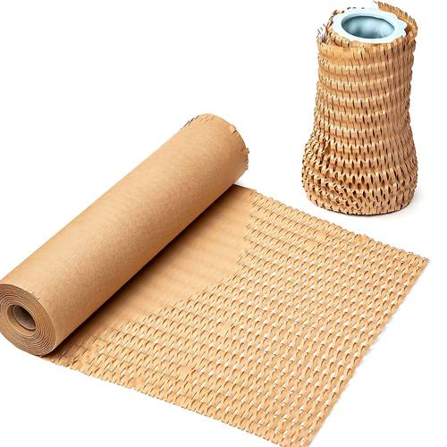 Honeycomb Kraft Wrapping Paper for Crafts, Gift Wrapping, Flowers, Plates, Utensils, Bulk Shipping Supplies for Packing, Box Gap Filling, Protecting Fragile Items - Brown - Multiple Sizes
