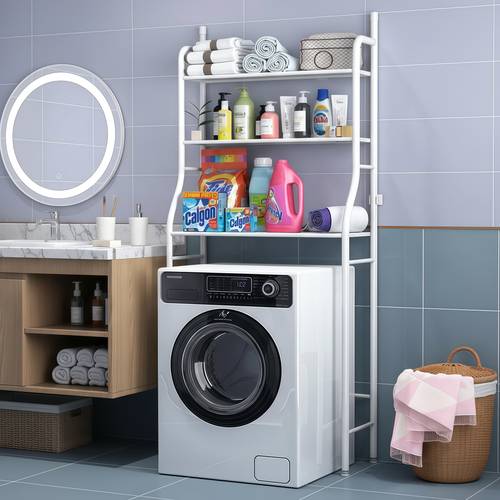 Layer Toilet Washing Machine Organizer Rack