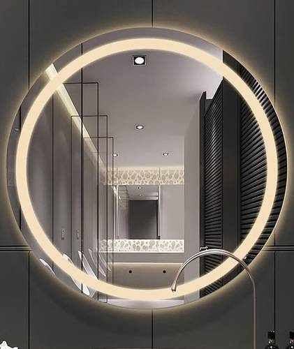 IP44 Rated Adjustable Wall Mounted Multi-Color Dimmable Round LED Bathroom Mirror - Multi Size