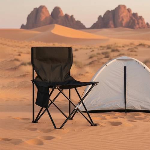 Folding camping chair with metal frame and carrying bag, lightweight for picnics and hiking - multi-colored.