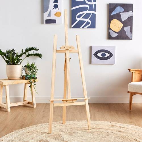 حامل رسم قابل للتعديل وقابل للطي باطار خشبي على شكل حرف A للرسم - مقاس 1.2 متر