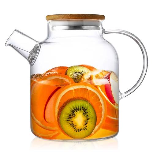 Heat and Cold Resistant Glass Teapot Set Clear 1500ml