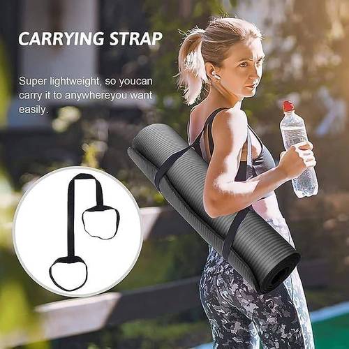 Foldable and non-slip yoga mat (black-blue-purple-pink) 82×188×15 mm