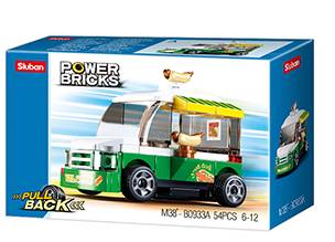 Power Bricks Series - Hotdog Car Building Blocks 54 PCS