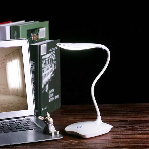 مصباح LED للمكتب بمدخل USB لإعادة الشحن باللون الابيض