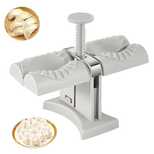 Dumpling Maker and Mold Automatic Household Dumpling Maker with Double Head and Baking Pan