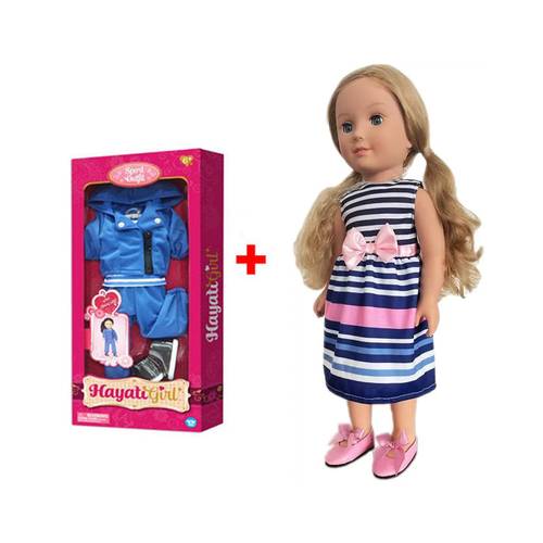 Hayati Girl Sandy's bride in the blue striped dress with a free blue sports outfit (TP100323-TP100094)