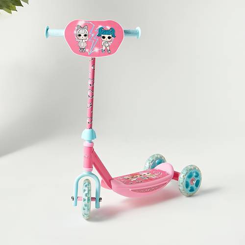 Kidland 3-Wheel Scooter with LOL Surprise Prints is the ultimate safe and stylish ride for little adventurers - Pink