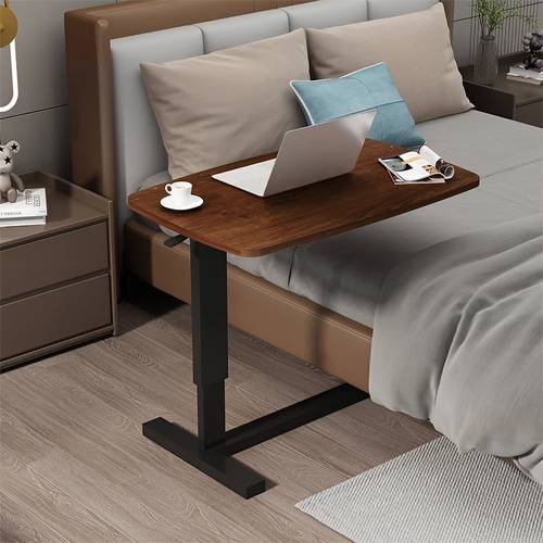 Over Bed Table with Wheels Bedside Table Movable Perfect for Home Office, Bedside Sofa, Hospital, Nursing, Reading, Eating - 80x40 cm - Brown