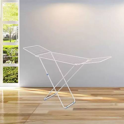 Stainless steel clothes drying rack, size 180 cm - White