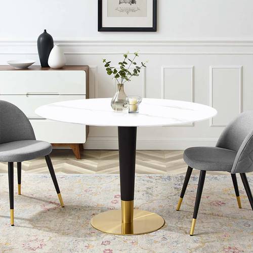 Taimi Artificial Marble Dining Table White