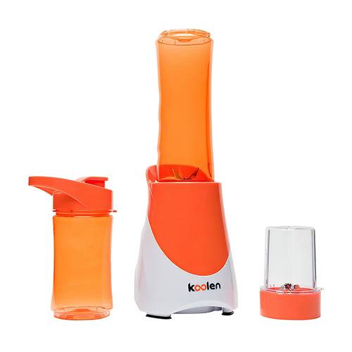 Koolen Electric Blender, 300 Watts, 2 Speeds, with Grinder - Transparent Orange