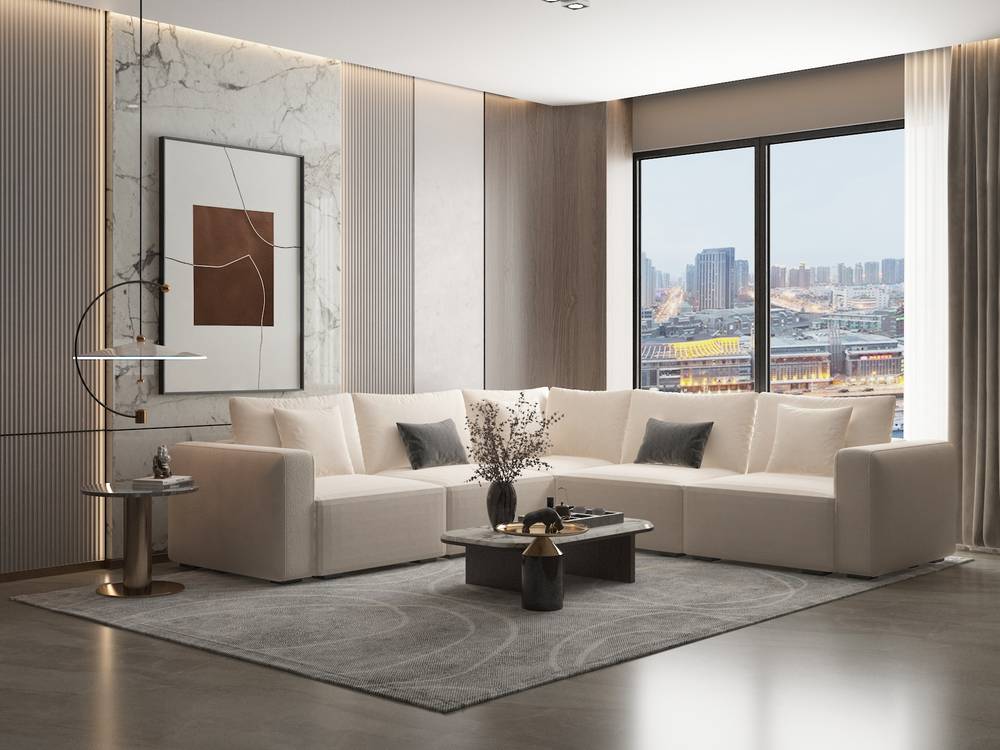 كنب الزاوية أوف وايت موديل الصفاء بمقاس 300×300
