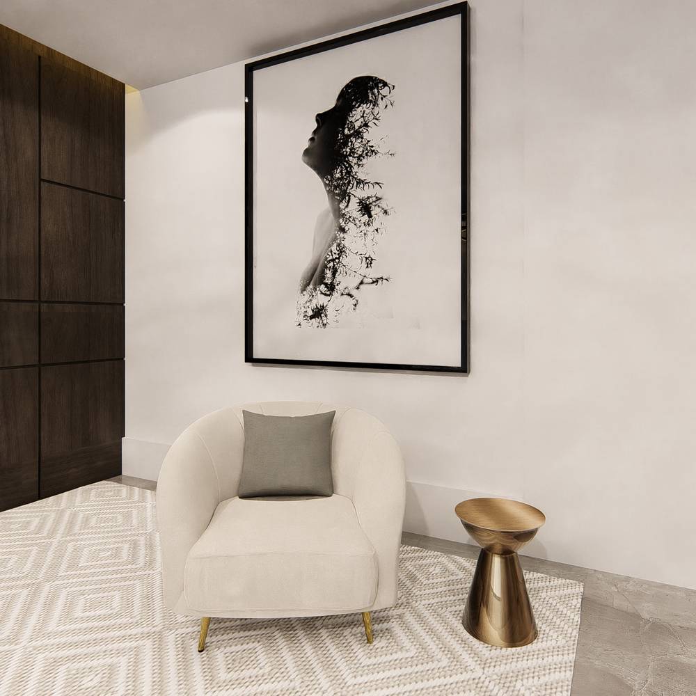 كرسي قماش مخمل بمقاس 85x80x85 سم