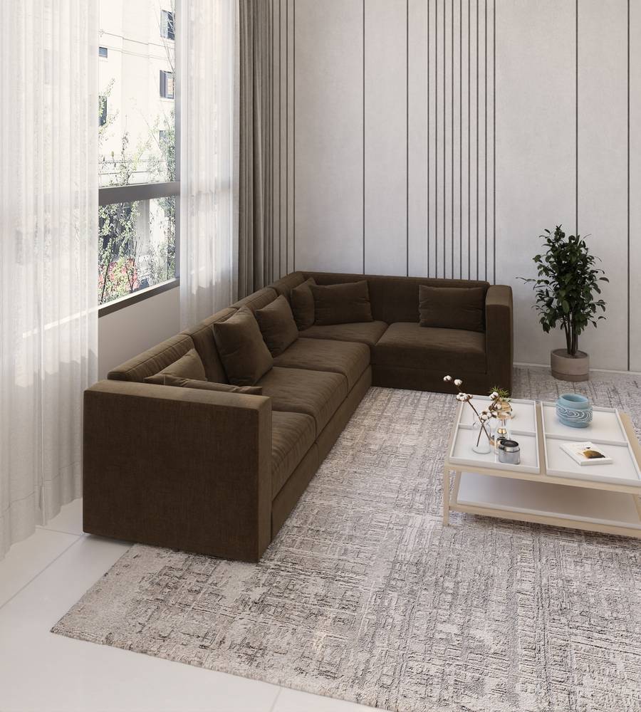 كنب الزاوية شوكليت موديل راحة العائلة بمقاس 300×220