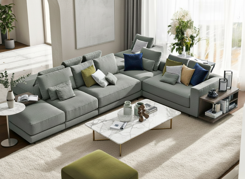 Neon grass corner sofa model 