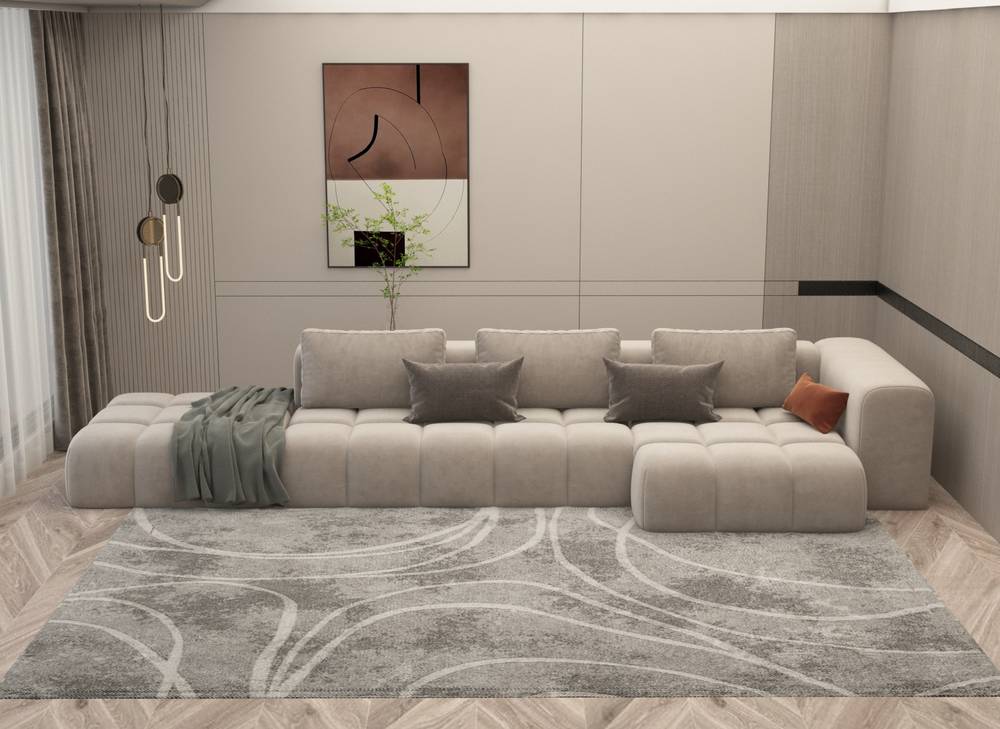 Off-white corner sofa model 